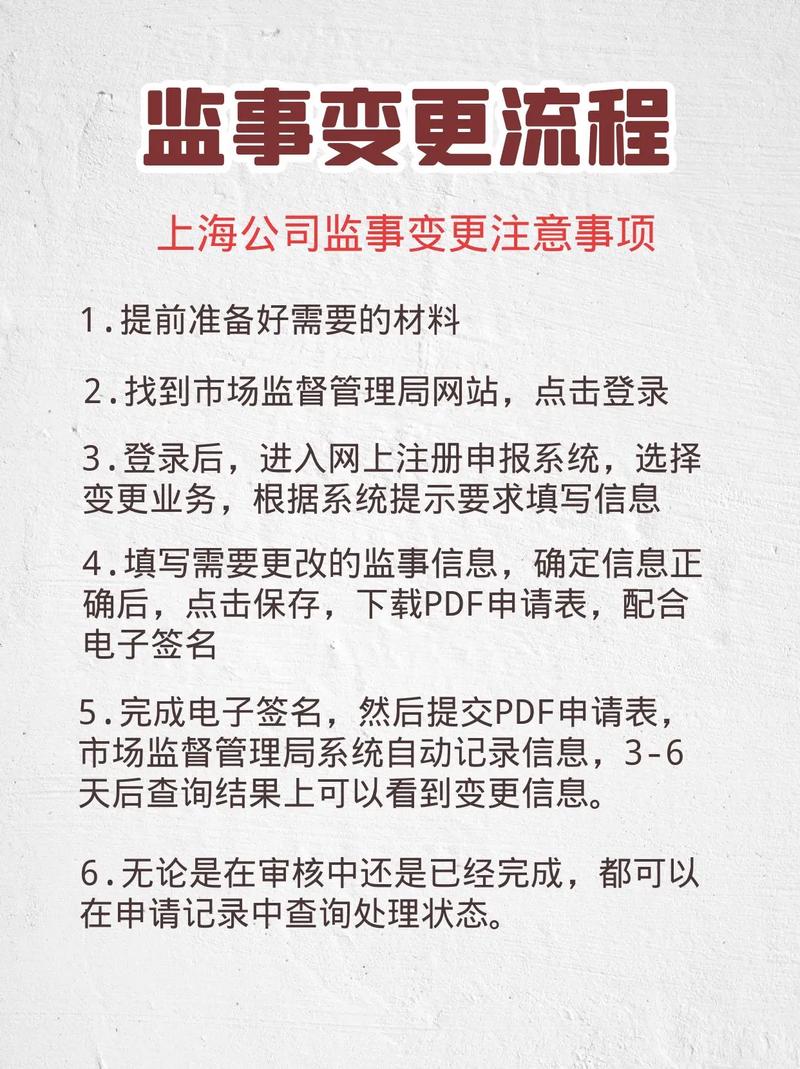 监事变更全解析：流程、资料与法律风险