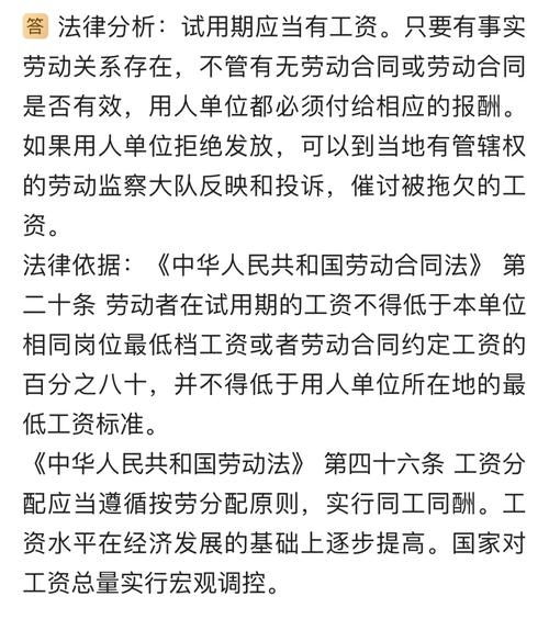 试岗期无薪合法吗：劳动法解析与权益保障