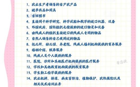 免征增值税全解析：哪些项目可享优惠及申请要点