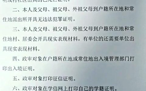 政审需要哪些材料全面解析与准备指南