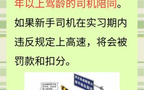 驾驶证实习期上高速法律规定与处罚详解