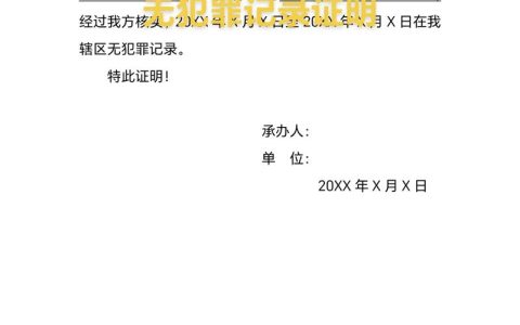 无犯罪记录证明书申请全攻略与隐藏难点解析