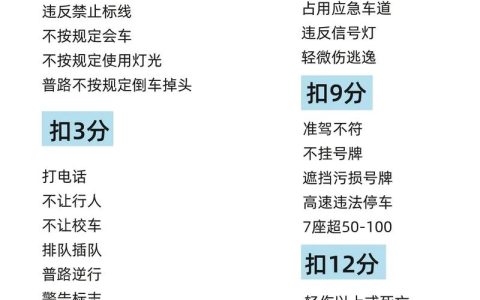 高速公路应急车道非紧急占用扣几分详解处罚与例外情形