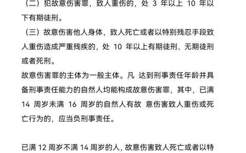 故意伤害罪构成要件与量刑标准全解析