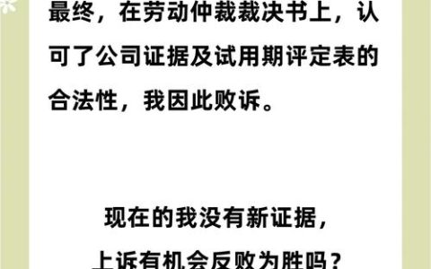 劳动仲裁败诉后上诉期限与材料全指南
