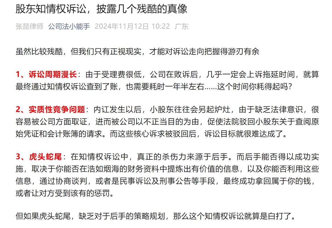 股东知情权诉讼：权利边界、实务难点与救济