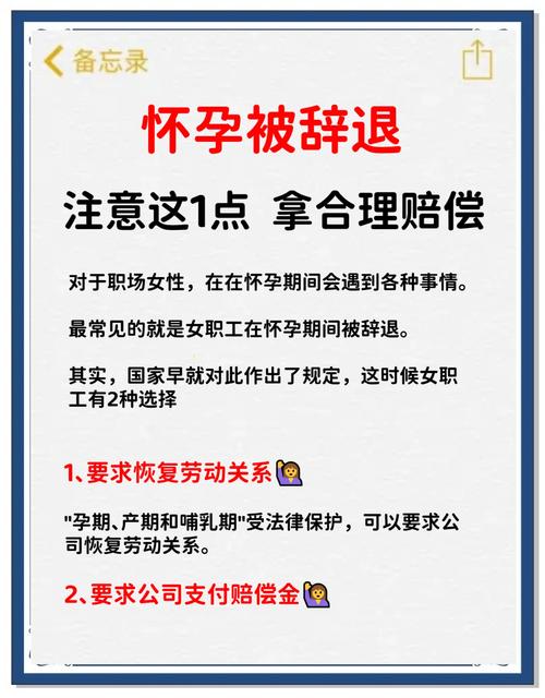 孕期女职工被辞退的赔偿标准与维权指南