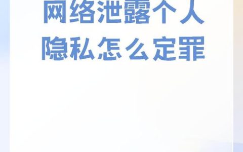 泄露个人隐私如何定罪：法律解析与应对策略