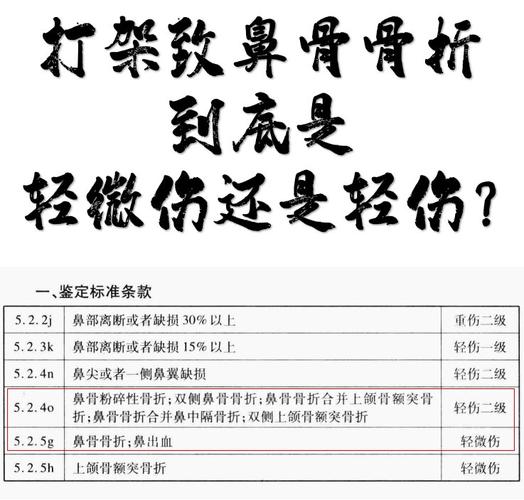 鼻骨骨折伤情鉴定标准与法律责任详解