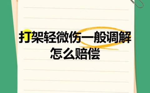 轻微伤诉讼赔偿标准与实操指南
