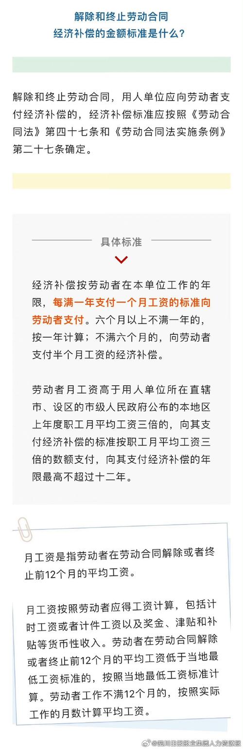 一文读懂辞退员工经济补偿标准