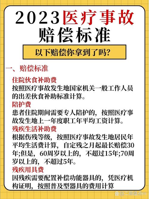 医疗事故赔偿标准与计算公式全解析