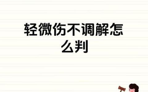 轻微伤一方不同意调解：法律后果与应对全解析