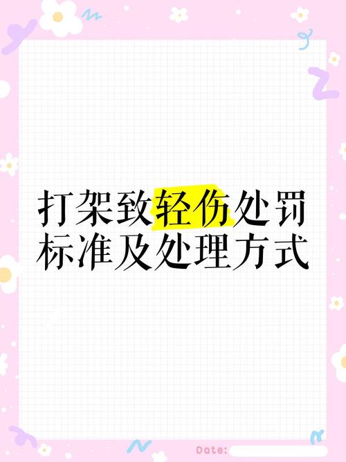 打架致轻微伤的法律责任与处罚详解