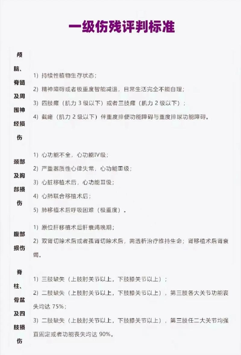 伤残评定标准1-10级详解：从法律到实践