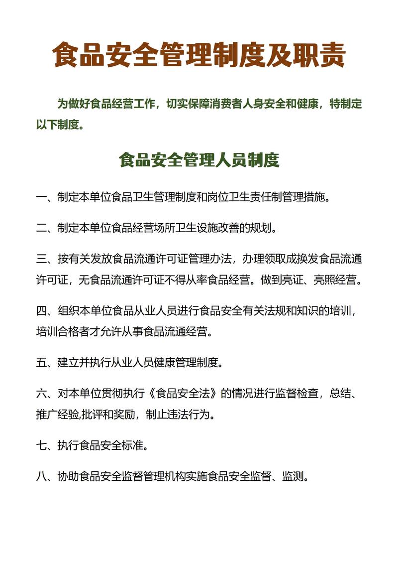 食品安全管理制度全面指南与实施要点