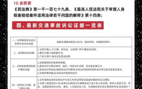 道路交通事故人身损害赔偿标准与实务指南