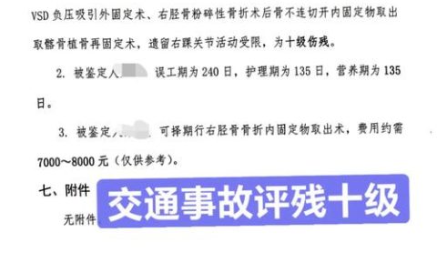 车祸九级伤残赔偿揭秘：远不止二十万那么简单