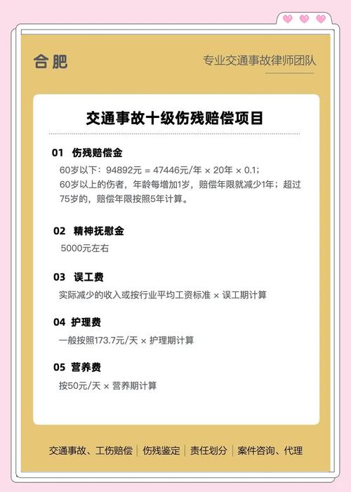 交通事故致十级伤残？赔偿标准与金额计算必读