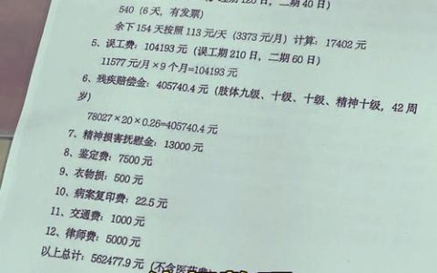 医疗事故赔偿标准与计算公式详解