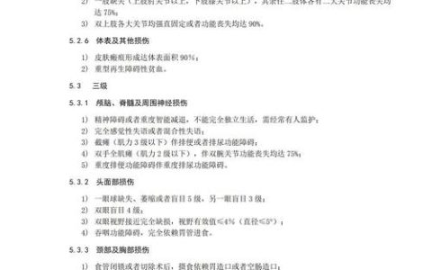 伤残等级评定标准与赔偿指南