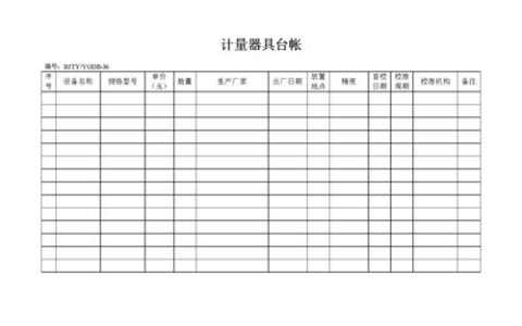 计量器具管理制度与台账规范指南