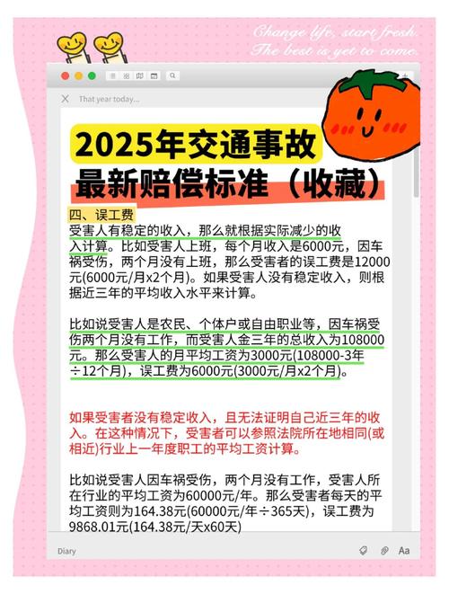 2025年交通事故赔偿标准详解与实用指南