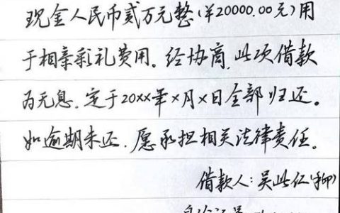 规范借条书写指南：规避风险，保障权益