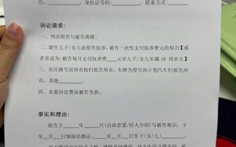 资深律师详解：如何写出规范有效的离婚起诉状