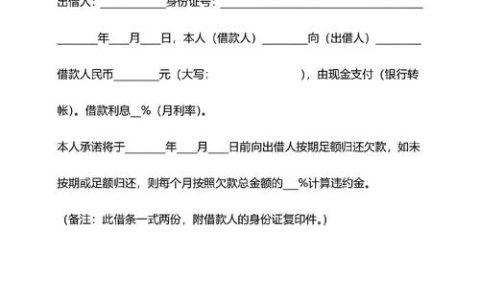 借条这样写才具法律效力：律师详解要素与风险