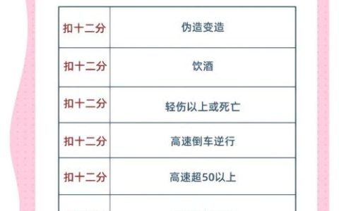 最新交通违法记分罚款标准权威解读