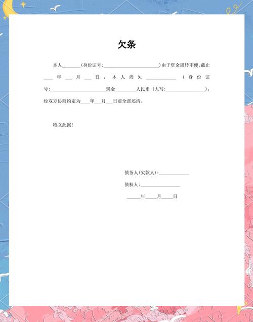 一纸欠条关乎权益，规范书写要点全解析