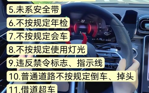 最新交通记分新规：哪些行为会让你一次扣满十二分？