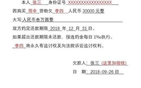 欠条规范书写：避免纠纷的核心要素详解