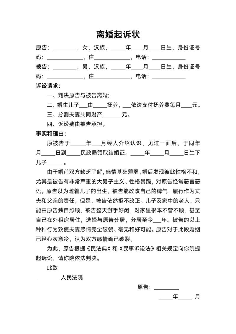 专业律师解析离婚起诉状关键点