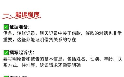 网上起诉欠钱不还的流程与注意事项