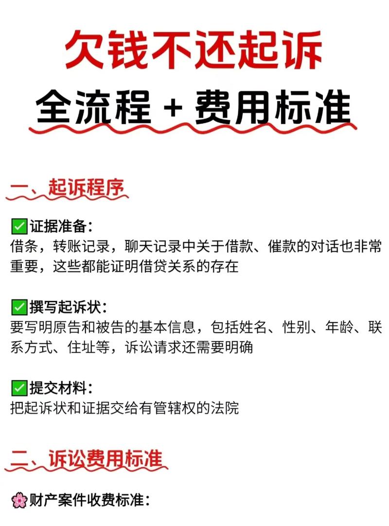 网上起诉欠钱不还的流程与注意事项