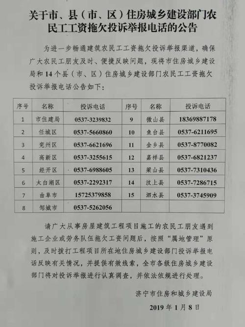 欠工资投诉电话及维权全攻略