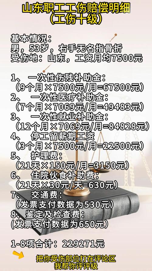 工伤十级赔偿标准及计算方法解析